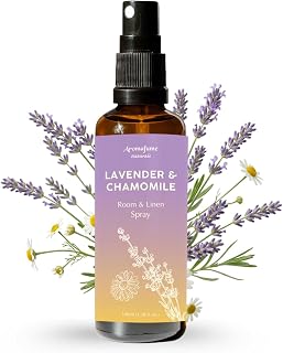Lavender & Chamomile Room, Linen & Pillow Spray by Aromafume | 100ml/3.38 fl oz | with Pure Lavender Essential Oil | Aromatherapy Spray for Relaxation | Air Freshener