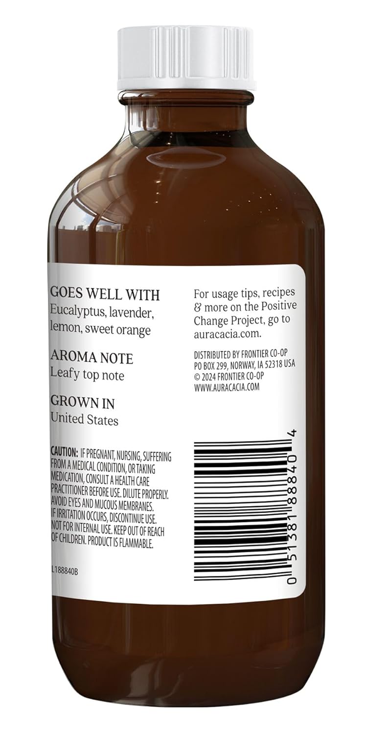 Aura Cacia 100% Pure Peppermint Essential Oil | GC/MS Tested for Purity | 120 ml (4 fl. oz.) | Mentha piperita
