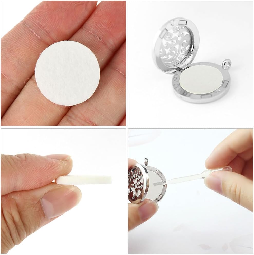 100Pcs Cotton Essential Oil Diffuser Pads - Aromatherapy Replacement Pads for Home Office Car and More - Ideal for Daily Use