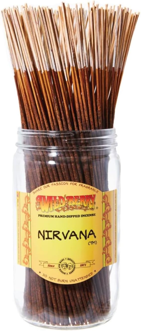 Wild Berry Incense Sticks - Nirvana - Soothing Fragrance with Vanilla and Lavender - Hand Dipped in The USA (100 Count)
