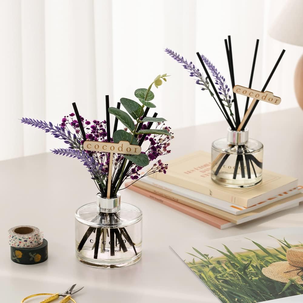COCODOR Lavender Reed Diffuser/Refreshing Air/6.7oz/1Pack / Home Fragrance Scent Essential Oil Stick Diffuser for Bedroom Bathroom Home Decor for Women