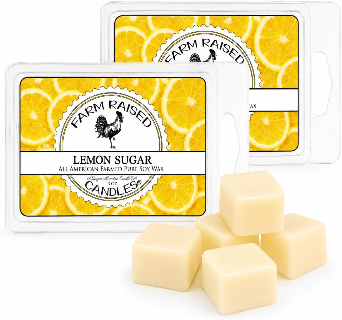 Lemon Sugar - USA Made Soy Wax Melts, 2 Pack, 6 oz