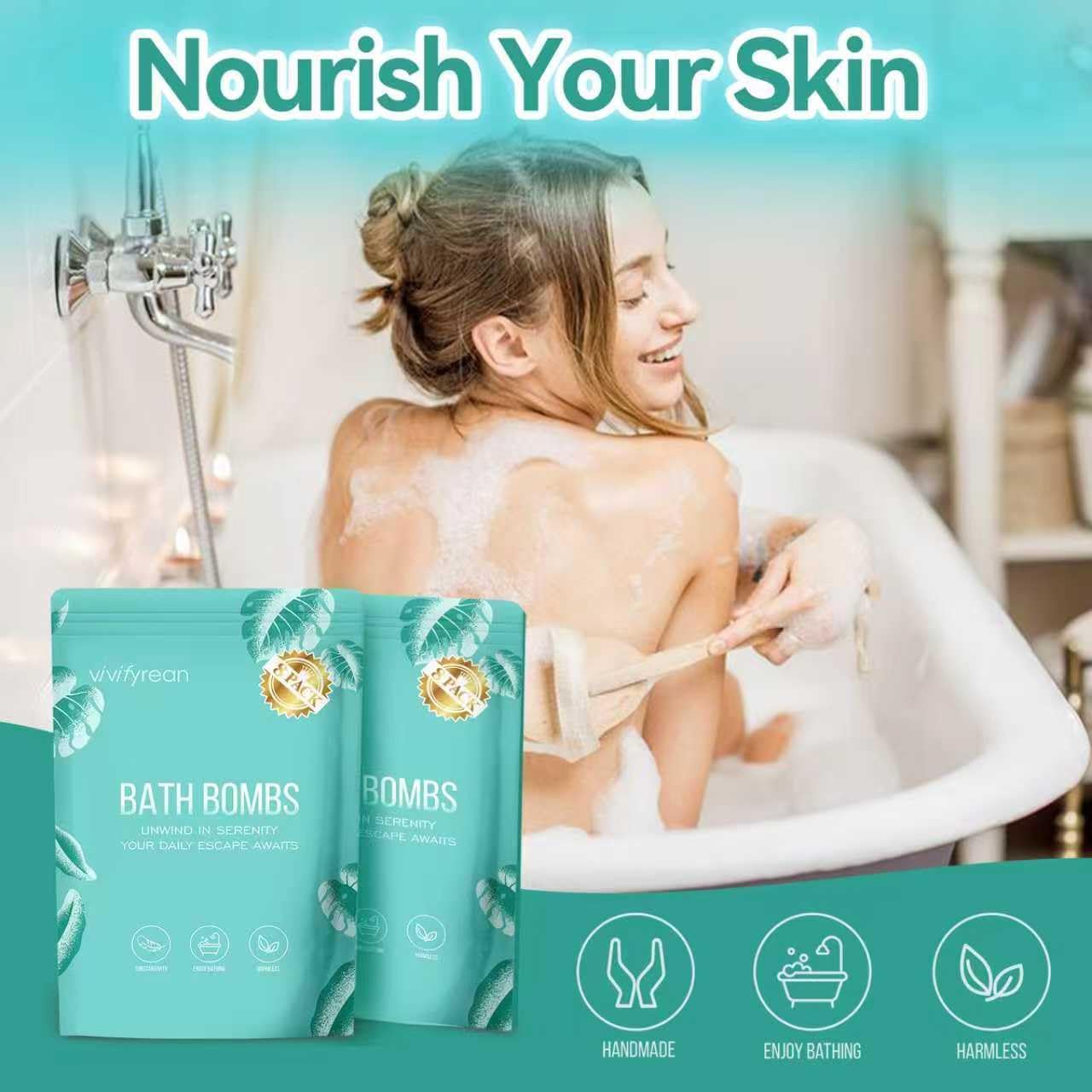 Bath Bombs for Women and Men, Self-Care Organic Bath Bombs for Adults, Anniversary Birthday Gift, Skin Clean, Relaxation Home Spa, 8 Count Bulk Bag with Essential Oils & Epsom Salts, 4 Natural Scents
