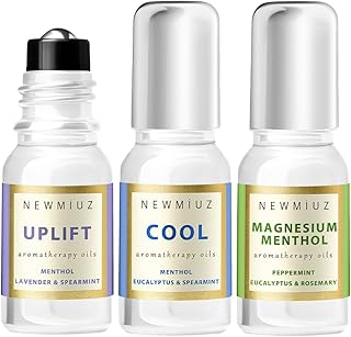 Menthol Aromatherapy Blend Roll On Pack of 3 - Perfect Selfcare Gift for Birthday Christmas or Stocking Stuffers