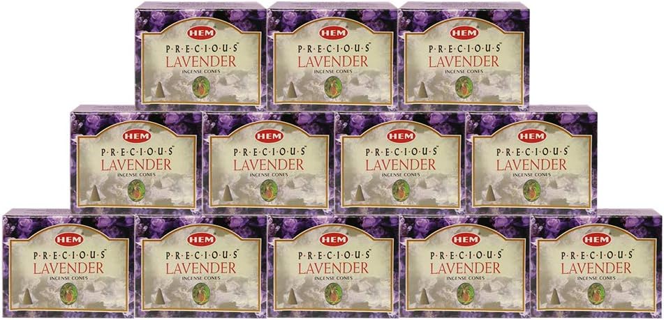 Precious Lavender Incense Cones and Cone Incense Burner Bundle Insence Insense Hem Incense