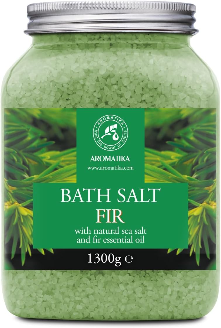 Fir Bath Salt with Natural Fir Essential Oil 46 Ounces - Natural Bath Sea Salt - Coniferous Salts - Best for Bath - Relaxing - Body Care - Beauty - Aromatherapy
