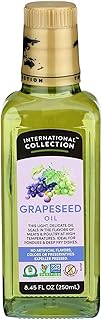 International Collection Grapeseed Oil, 8.45 fl oz (Pack of 1) | Expertly Sourced, Quality Oils | NonGMO Project Certified, No Artificial Flavors, Gluten Free, Vegan, Halal Approved