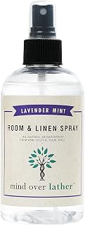 Lavender Mint Linen Spray & Pillow Mist – Natural Room Spray w/Pure Lavender Essential Oil Blend, Bedding & Sheet Freshener, Aromatherapy Spray for Home, Bedroom & Yoga, 8 oz