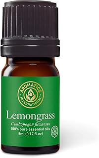 Aromatics International Wildcrafted Lemongrass Essential Oil 5ml | 100% Pure Essential Oil for Diffusion, Aromatherapy & Wellness Use