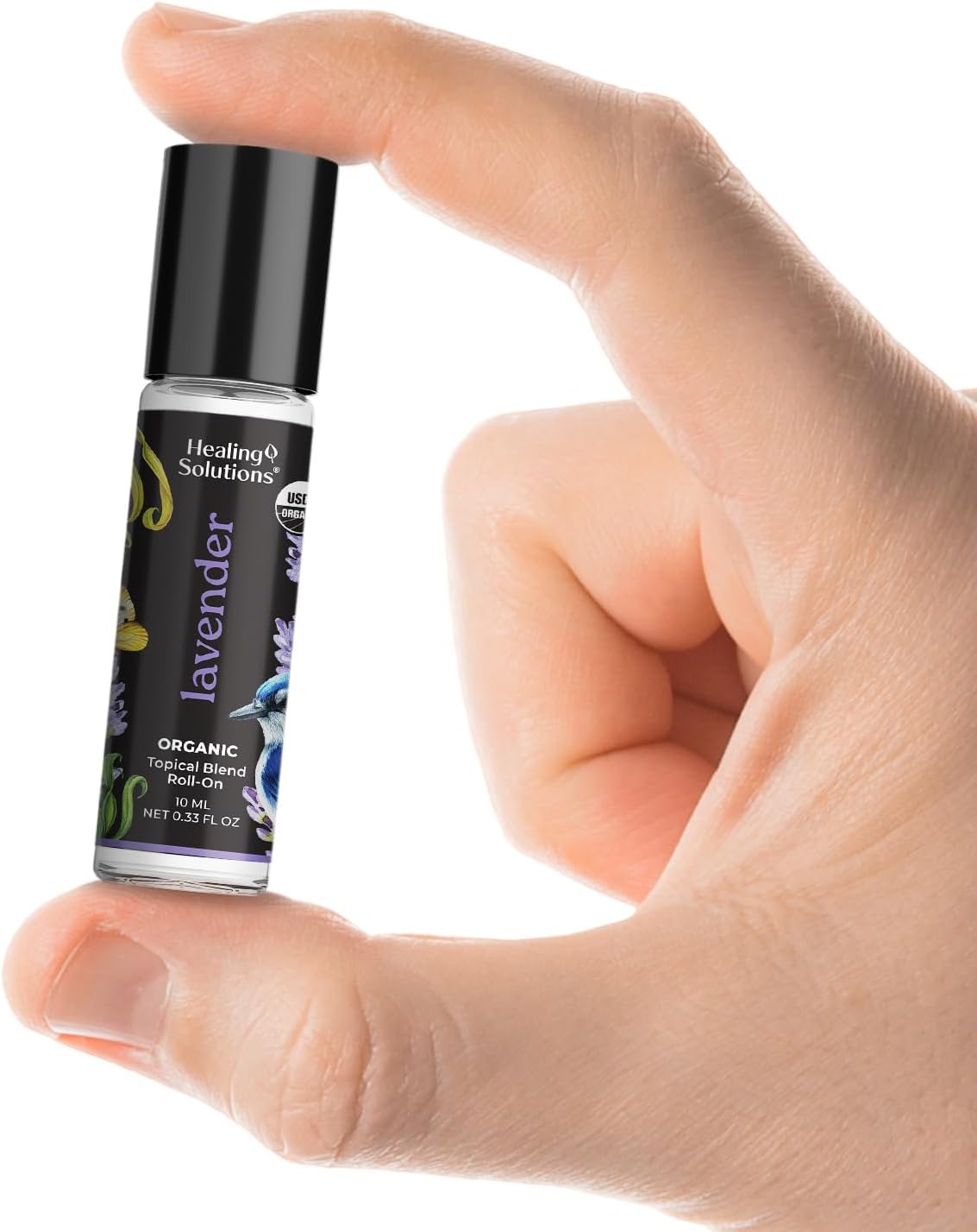 Healing Solutions – Lavender Essential Oil, Roll on Perfume, Essential Oil Roller – 10ml