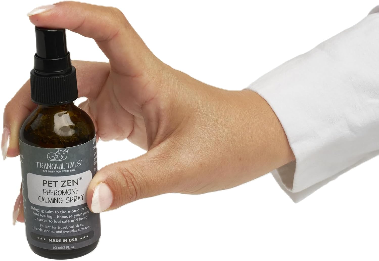 Pet Zen Pheromone Calming Spray for Dogs - Made in the USA - Alcohol-Free - for Carriers, Bedding, Travel & Vet Visits