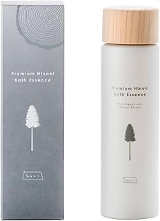 Premium Hinoki Bath Essence - 200 ml - Nourishing Mineral Bath Soak - Japanese Cypress Essential Oil - All Natural - Made in Japan