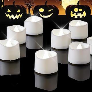 Homemory Cool White Flameless LED Tea Lights Candles, 200+Hour Battery Operated Fake Electric Votive TeaLights for Christmas, DIY Mood Lighting, Party, Holiday, Funeral, Home Decor, 12-Pack