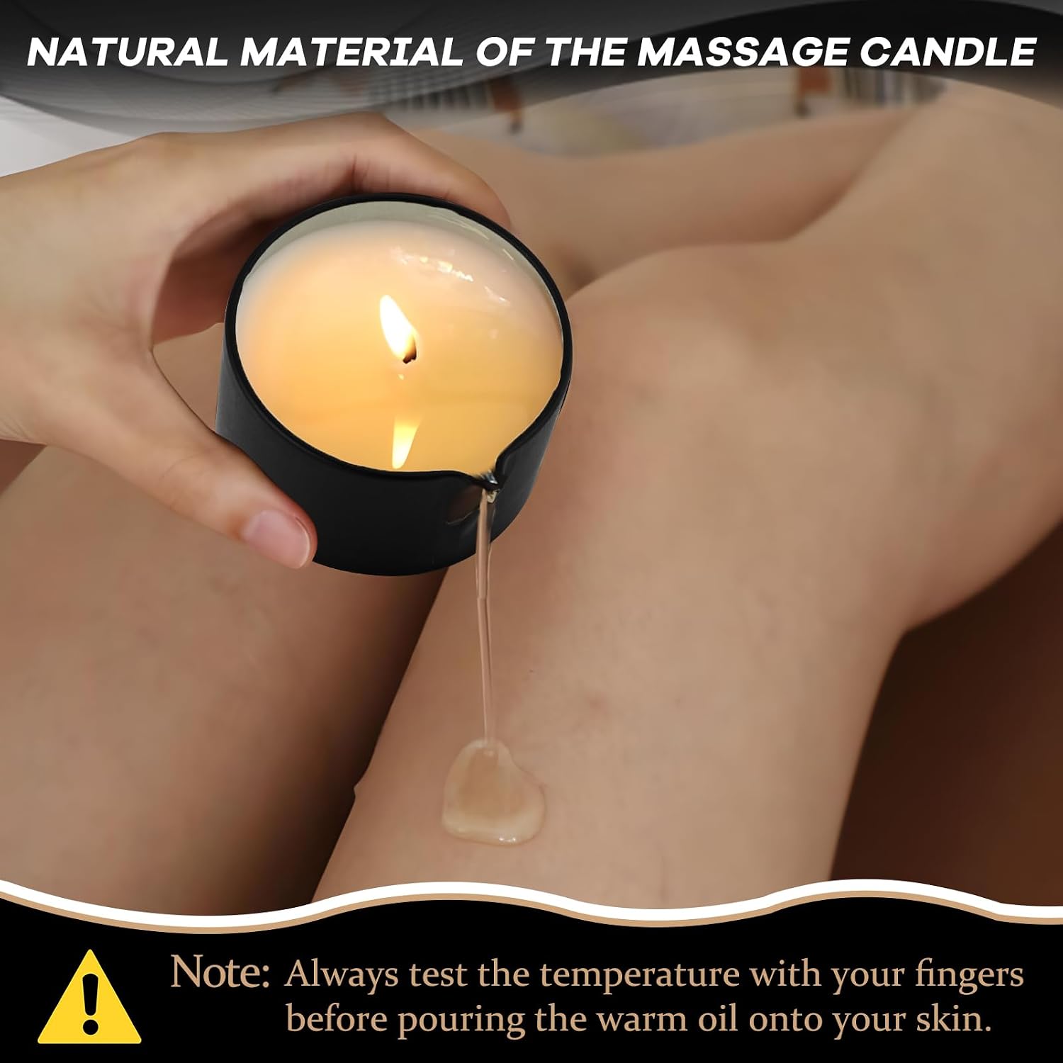 Massage Candle Set, 6 Pack Low Temperature Soy Wax Candles that Melt into Nourishing Body Oil with Jojoba & Shea Butter, Home Spa Relaxation Gift - 2.35oz, 6 Scents
