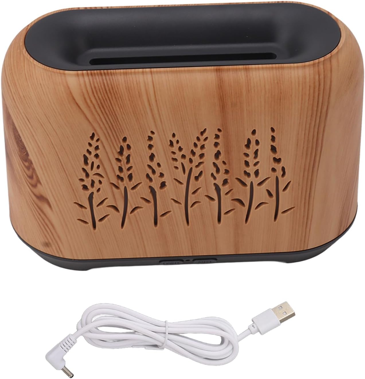 Ultrasonic Humidifier for Essential Oils USB Simulated Aromatherapy Expandable Fragrance Machine for Home (Light Wood Grain)
