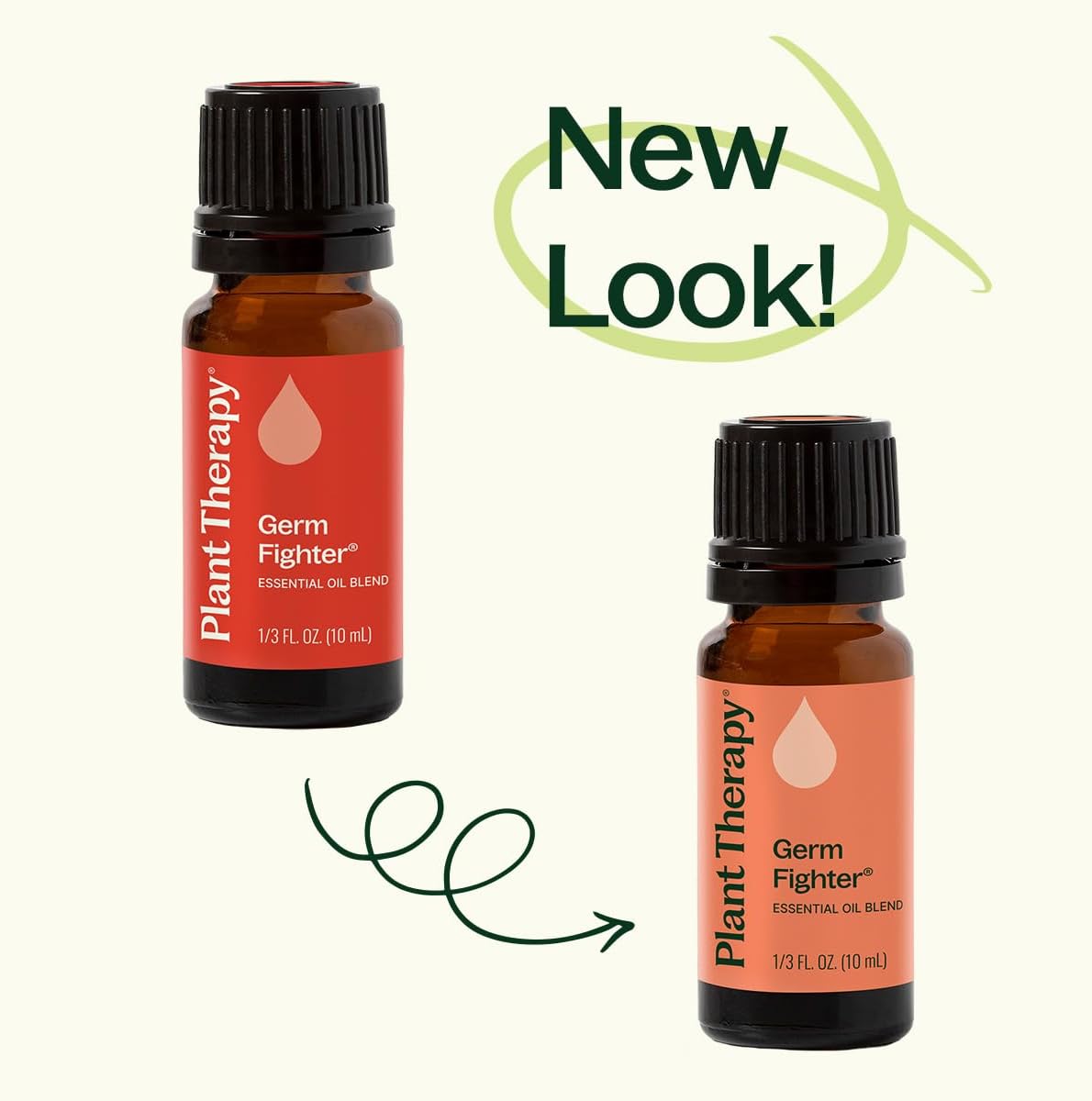 Plant Therapy Germ Fighter Essential Oil Blend Pure, Natural Aromatherapy, for Diffusion & Topical Use, DIY Multi-Surface Cleaner, Hand Cleanser, Home or Office Use, Therapeutic Grade 10 mL (1/3 oz)