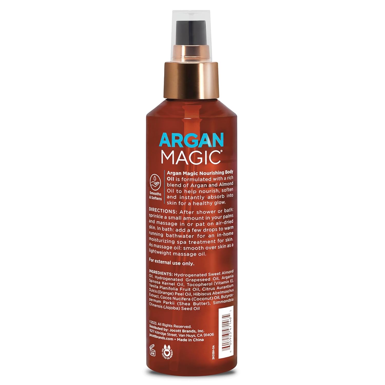 Argan Magic Nourishing Body Oil with Argan & Almond Oil | Intense Hydration, Softens & Radiates | Paraben Free, (6 FL Oz)