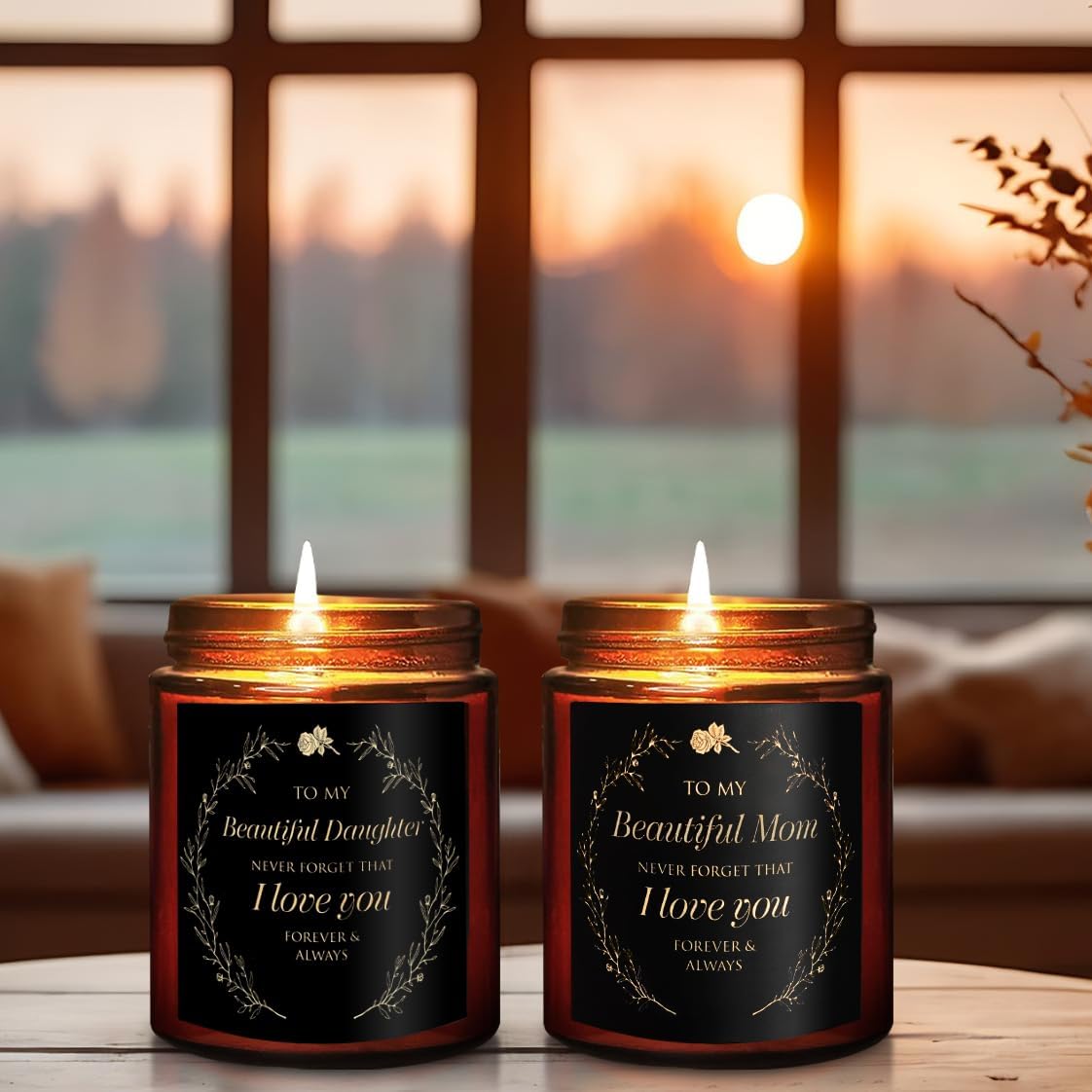 Candle Gifts for Mom from Son Daughter - Valentines Mothers Day, Love You, Birthday Gift for Her - Relaxing Aromatherapy Candles for Women, Wife, New Mom - Natural Soy Jasmine Candle for Home