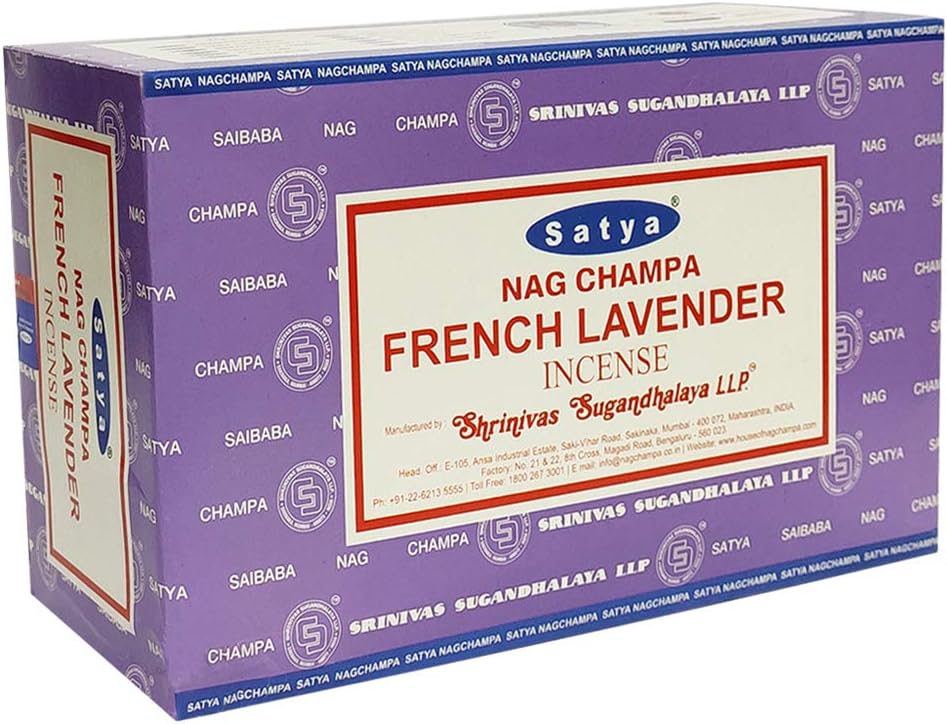 French Lavender Incense Sticks and Incense Stick Holder Bundle Insence Insense Satya Incense
