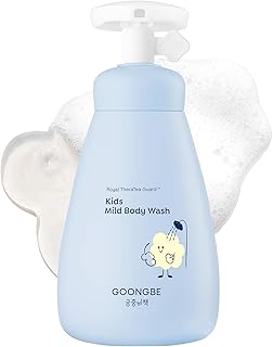 GOONGBE Kids Body Wash – Tear-Free Tested Gentle Pump Foam for Sensitive Skin – Low pH Hydrating Cleanser with Ceramide, Panthenol & Amino Acids – Allergen-Free Scent – Korean K-Beauty, 10.1 fl oz