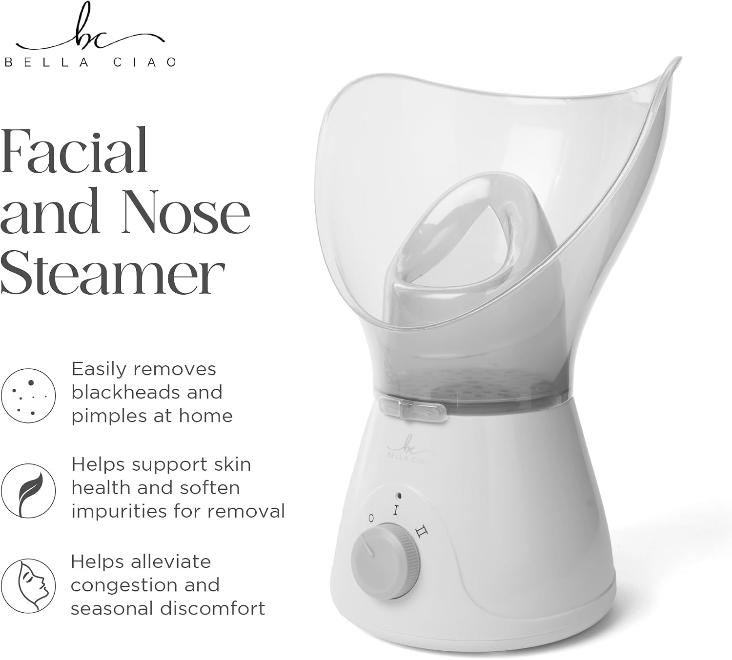 Bella Ciao Facial Steamer for Facial Deep Cleaning, Nano Ionic Face Steamer with 11 Piece Blackhead Remover Kit, Warm Mist Home Spa Skincare Tool for Pore Care Hydration Women Teens