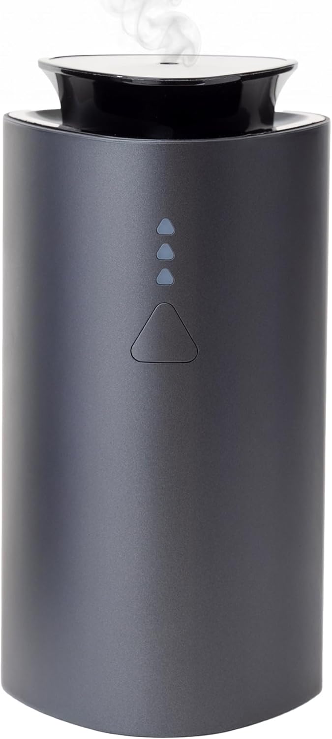 Air Esscentials The Mini Essential Oil Diffuser for Home, Waterless & Smart Portable Diffuser for Essential Oils, USB-C & Rechargeable with Adjustable Settings, Covers 300 Sq. Ft., Black