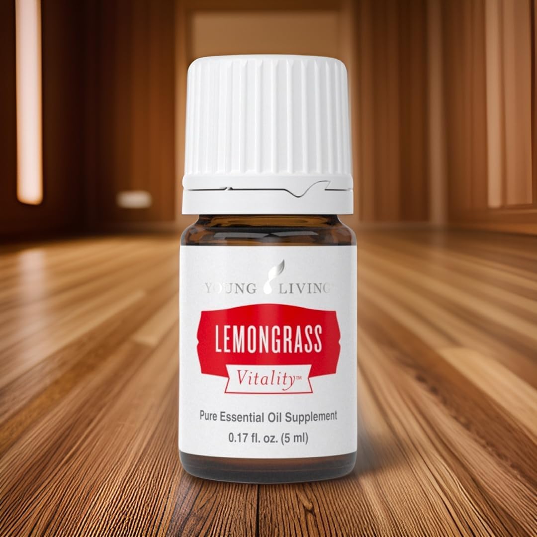 Young Living - Lemongrass Vitality 5 ml | Culinary & Beverage Flavoring Essential Oil | Digestive Support | Natural Cleansing Properties | Citrusy Flavor for Foods