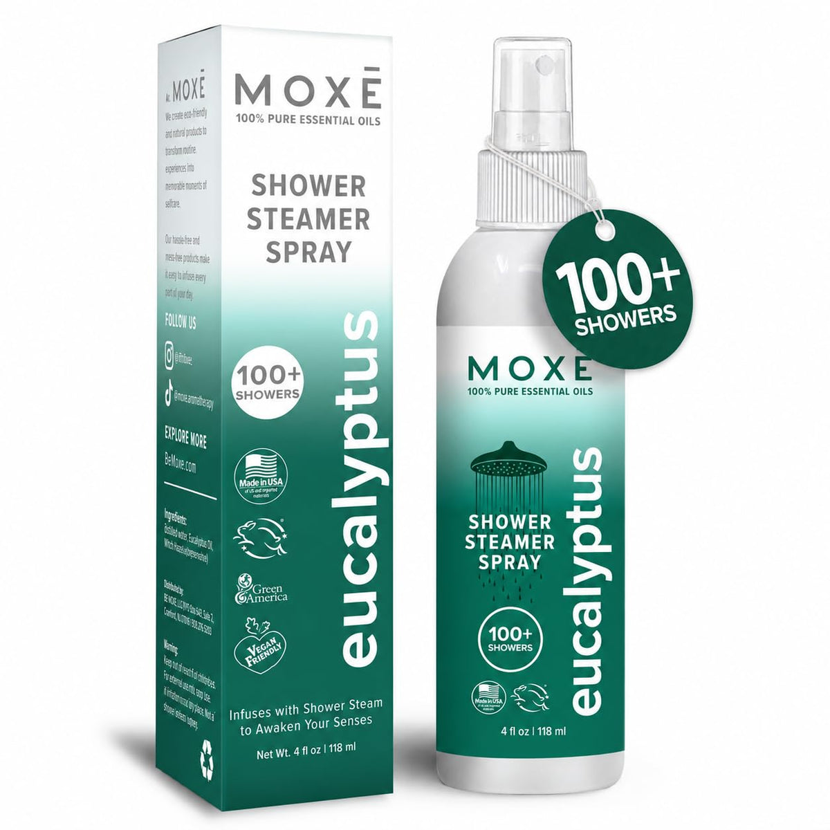 MOXĒ Eucalyptus Oil Shower Mist