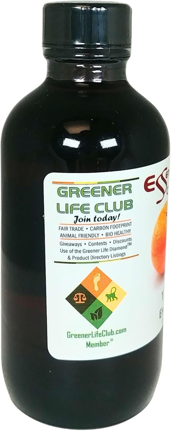 Essential Depot Tangerine Essential Oil - GC/MS Tested - Supplied in 4 oz. Amber Glass Bottle with Black Phenolic Cone Lined and Safety Sealed Cap