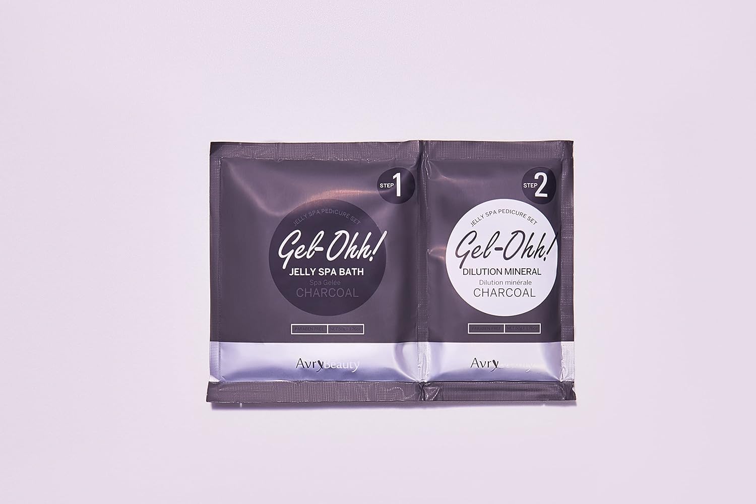 AvryBeauty Gel-Ohh Jelly Spa Bath 3 Pack, Charcoal Infused, Ginger and Lemongrass Scented, Pedicure, Salon Services, Jelly Pedicure, Pedi, Heat & Aroma Therapy