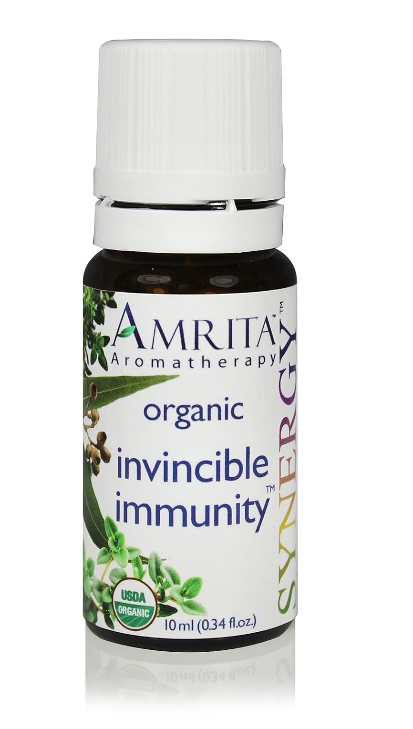 AMRITA Aromatherapy: Invincible Immunity Synergy Blend - Organic Essential Oil Blend of Bay Laurel