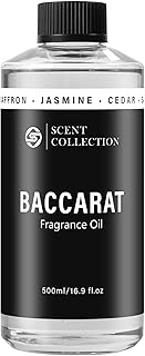 Luxury Hotel Scent Baccarat 500ml/16.9Fl oz Waterless Essential Oil NYC Hotel Scent Experience – Long Lasting Refill for Large Room & Home - Signature Saffron Cedar