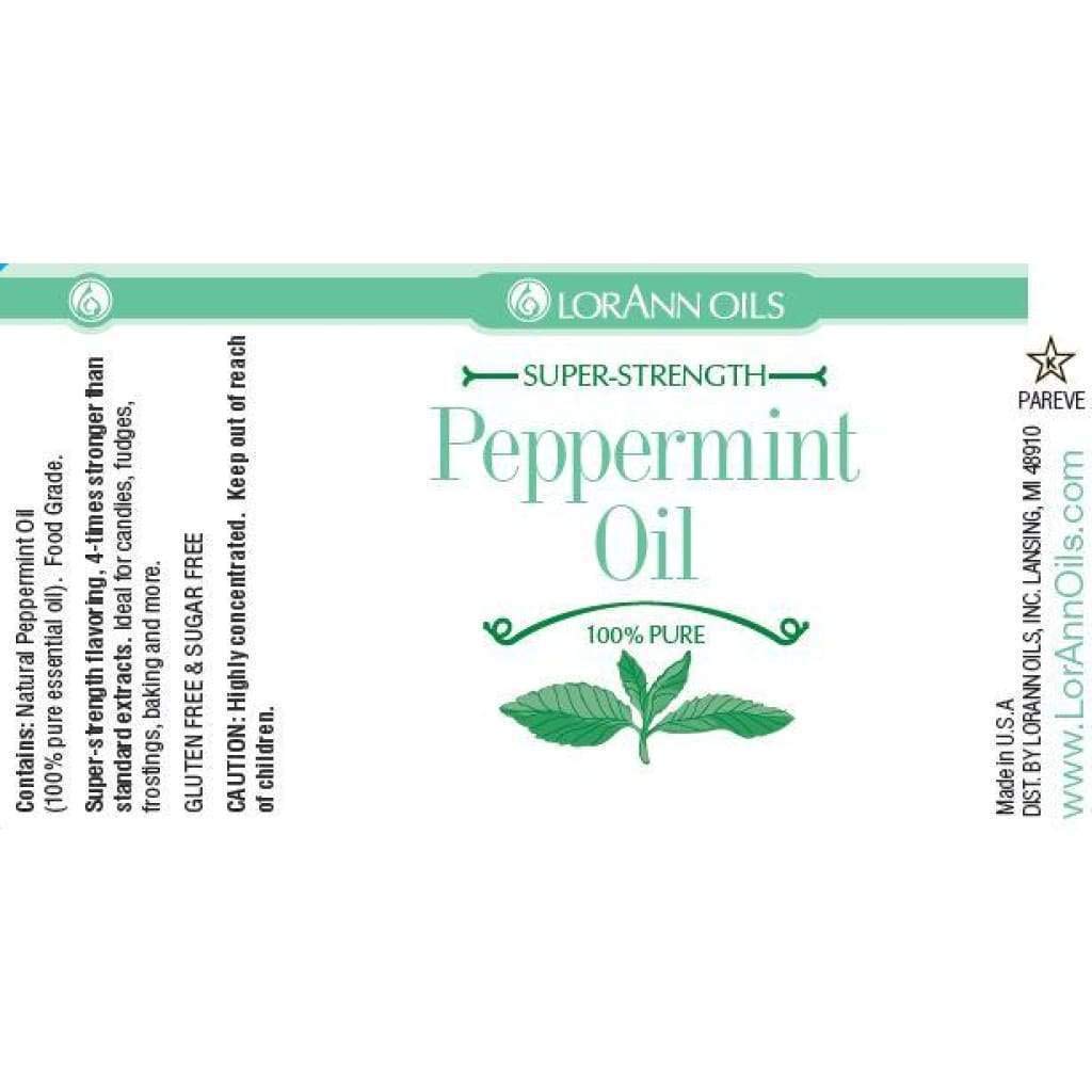 LorAnn Peppermint Oil (100% Pure Food Grade), 1/3 ounce Dropper Bottle