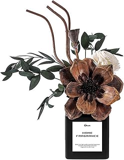 Reed Diffuser, Scent Diffuser with Sticks & Dried Flowers, 120 Days Long Lasting diffusers for Home, Elegant Fragrance for Bathroom Bedroom Office Decor Air Fresh (Green Tea)