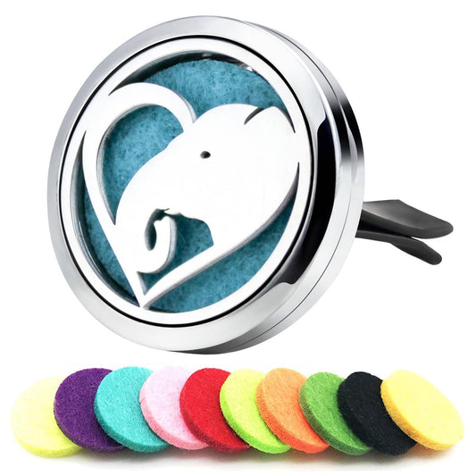Car Essential Oil Diffuser Aromatherapy Vent Clip Love Elephant Car Diffuser Vent Clips Air Freshener Car Accessories for