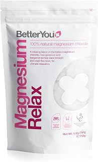 BetterYou Magnesium Relax Bath Flakes - Body Recovery Bath Salts with Magnesium - For Skin Health & Sore Muscle Relief - With Essential Oils - 1.6 lb