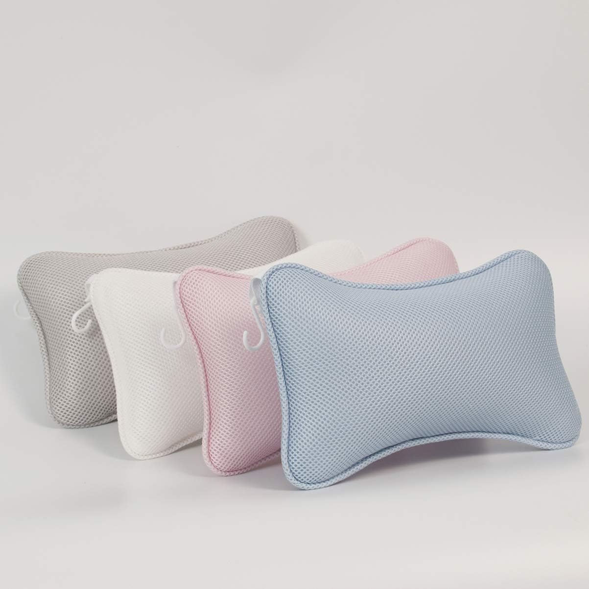 Bath Neck Pillow Bathtub Cushion Non- Slip Sponge Bathtub Pillow with Suction Cups Head Pillow Neck Shoulder Support Cushion for Home Hotel White Bath Back Pillow Bathroom Pillow