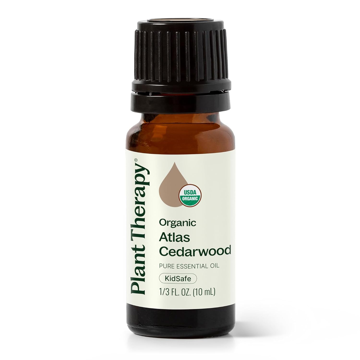 Plant Therapy Organic Atlas Cedarwood Essential Oil, 10 mL (1/3 oz), 100% Pure and Undiluted, USDA Certified Organic, for Essential Oil Diffusers and DIY Skincare