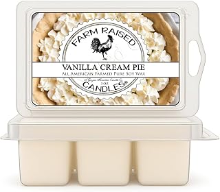 Vanilla Cream Pie Wax Melts 2-Pack (6 oz) | 100% American Soy Wax • Hand-Poured • Sweet Bakery Scent • Pet Safe • Gift Ready • 6 Cubes Each