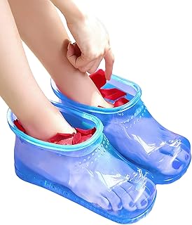 WMHYLYH Movable Foot Soaker, Portable Feet Soaking Tub Massage Foot Bath Shoes, Bath Massager Basin Pedicure Feet Spa Shoes for Thermal Massage to Promote Blood Circulation (Medium, Blue)