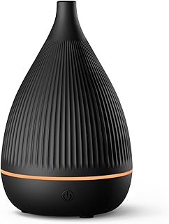 Ultrasonic Essential Oil Diffuser, Home Fragrance Aroma Diffuser with Auto Shut-Off, Color Change Night Light & Ultra-Quiet Operation, BPA-Free Portable Aromatherapy Humidifier for Home (Black)