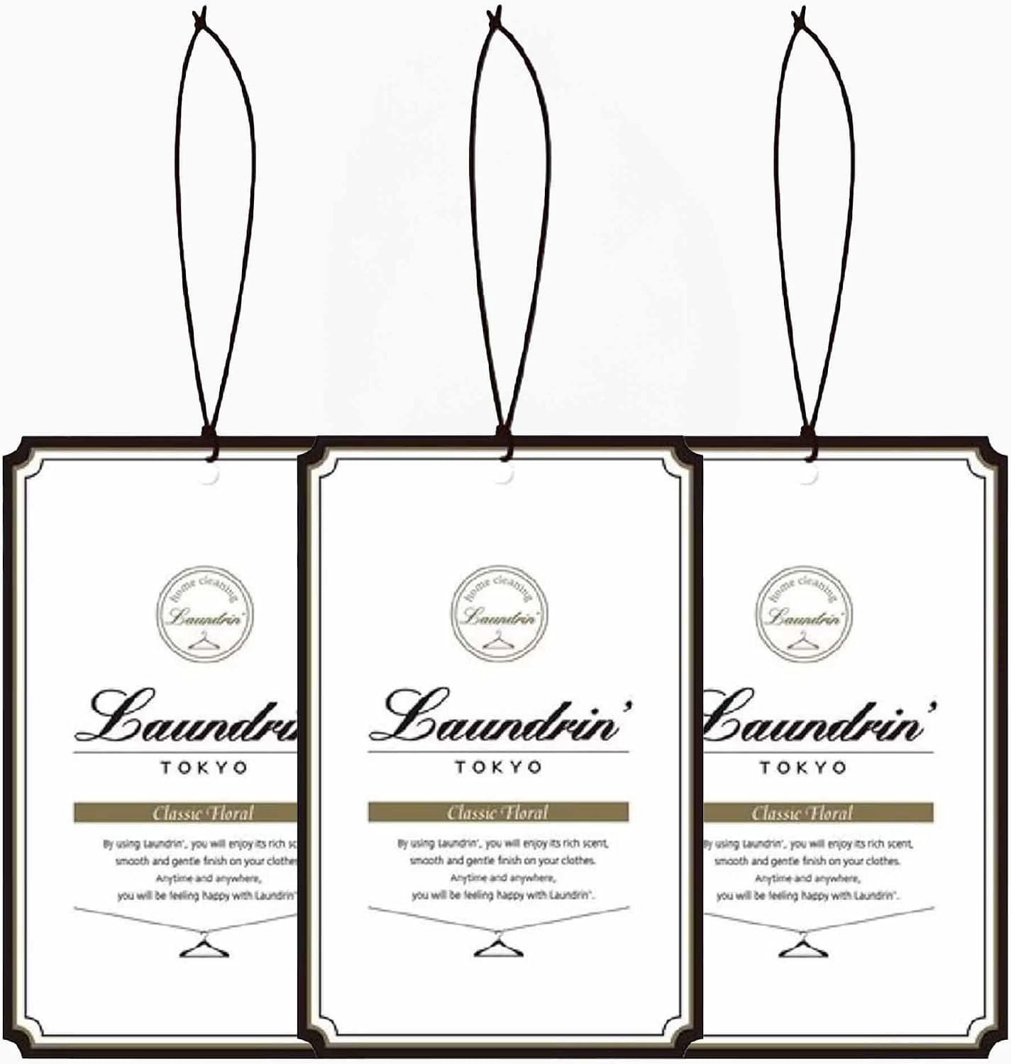 Laundrin Paper Fragrance Classic Floral, 3pk - Closet Freshener - Closet Deodorizer Odor Eliminator - Sachets for Drawers and Closets - Drawer Fresheners for Clothes - Fresh Scents Sachet Packets