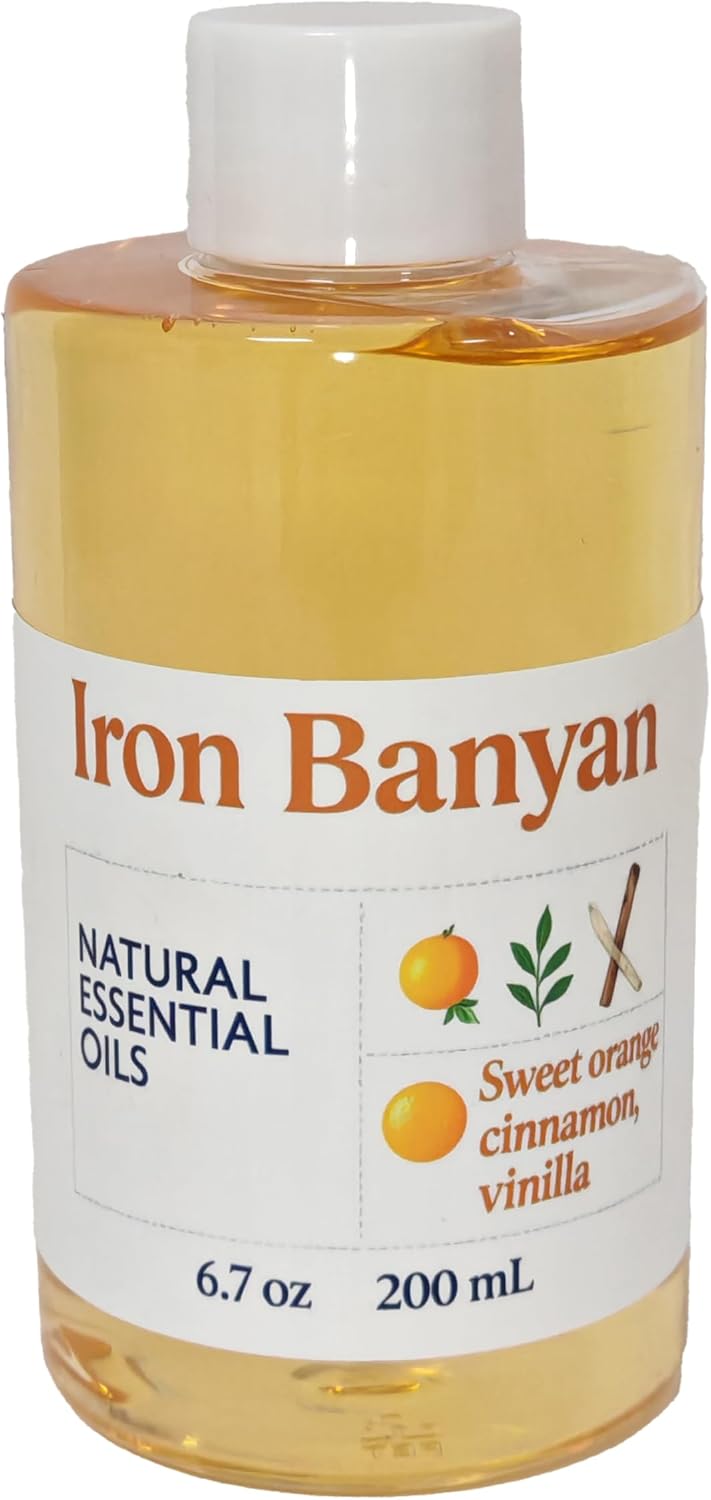 Aromatherapy Essential Oil Blend - 200mL, Orange Cinnamon Vanilla Scented Oil for Home Fragrance, Relaxation & Mood Enhancement