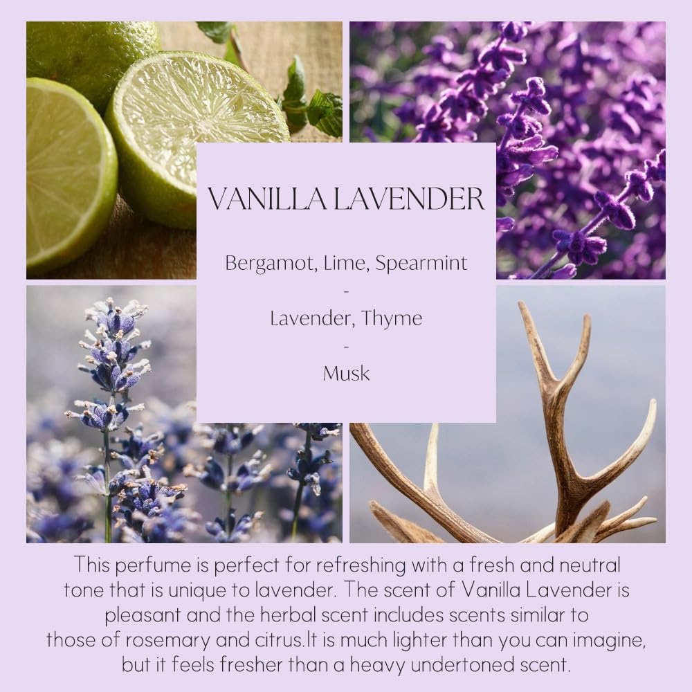 396 st. Rose Flower Reed Diffuser, Vanilla Lavender, 200ml(6.7oz) / Reed Diffuser Sets, Home Fragrance, Scented Oils, Home & Bathroom Décor