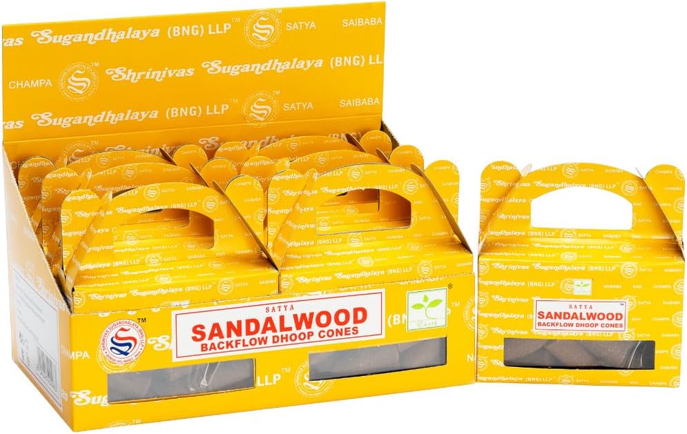 Satya Sandalwood Backflow Incense Cones
