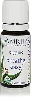 AMRITA Aromatherapy: Breath Easy Synergy Essential Oil Blend - USDA Certified Organic Essential Oil Blend of Citronella Nardus, Siberian Fir, & Sweet Eucalyptus Globulus - Pure & Undiluted -SIZE: 60ML
