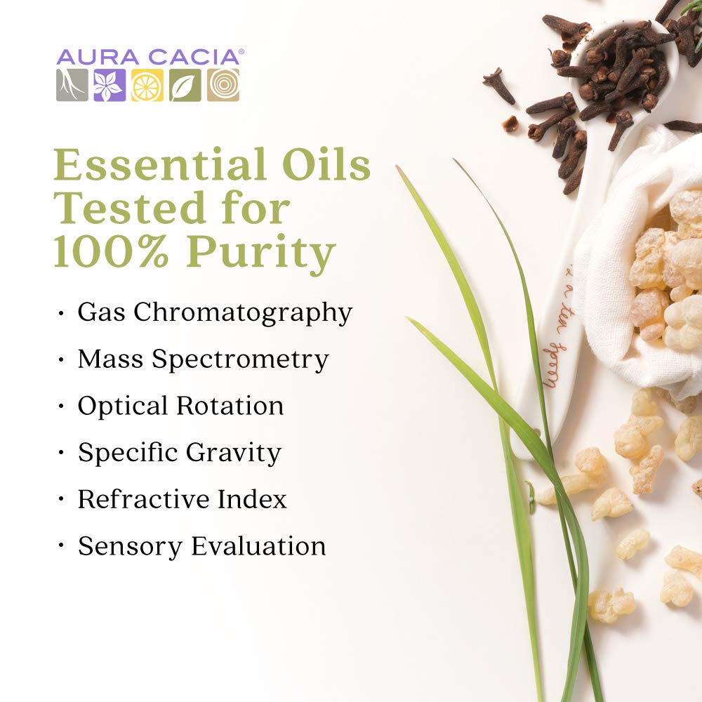 Aura Cacia 100% Pure Peppermint Essential Oil | GC/MS Tested for Purity | 120 ml (4 fl. oz.) | Mentha piperita
