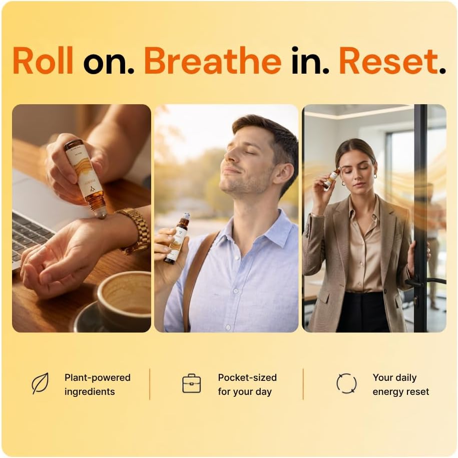 Peppermint Essential Oil Roll On for Energy & Focus