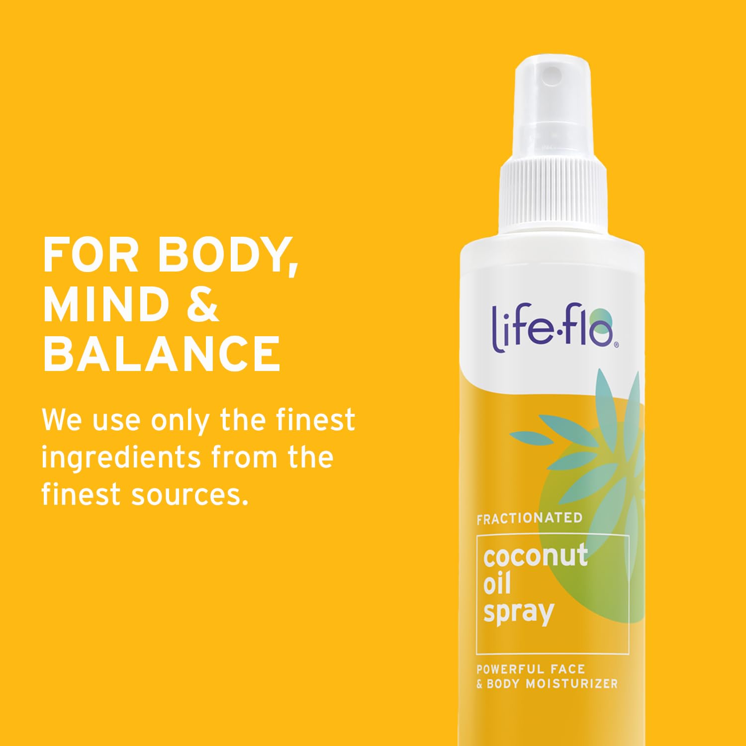 Life-Flo Fractionated Coconut Oil Spray - Liquid Coconut Oil for Skin, Hair and Nails, Lightweight Face Oil, Body Moisturizer, Cuticle Oil, Hypoallergenic, 60-Day Guarantee, Not Tested on Animals, 8oz