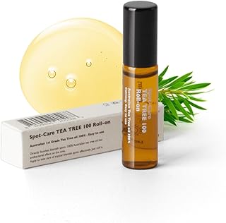 Lazy Society Teatree oil Roll-On 100% Spot Care for Acne Treatment - Gentle on Sensitive Skin, Targets Acne Pimples, Blemishes, and Zits. Face and Skin Spot Care Treatment for Acne, 0.18oz.
